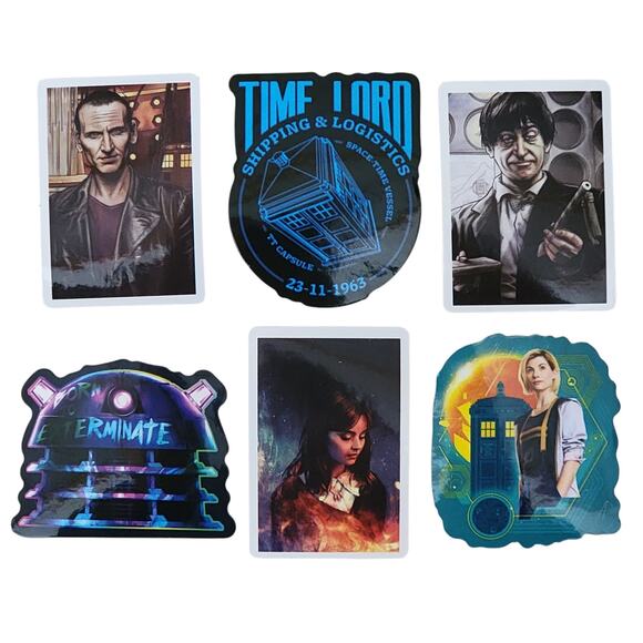 Doctor Who Stickers Lot 50 Stocking Stuffer Tardis Time Lord Daleks Whovian Gift - Picture 7 of 10